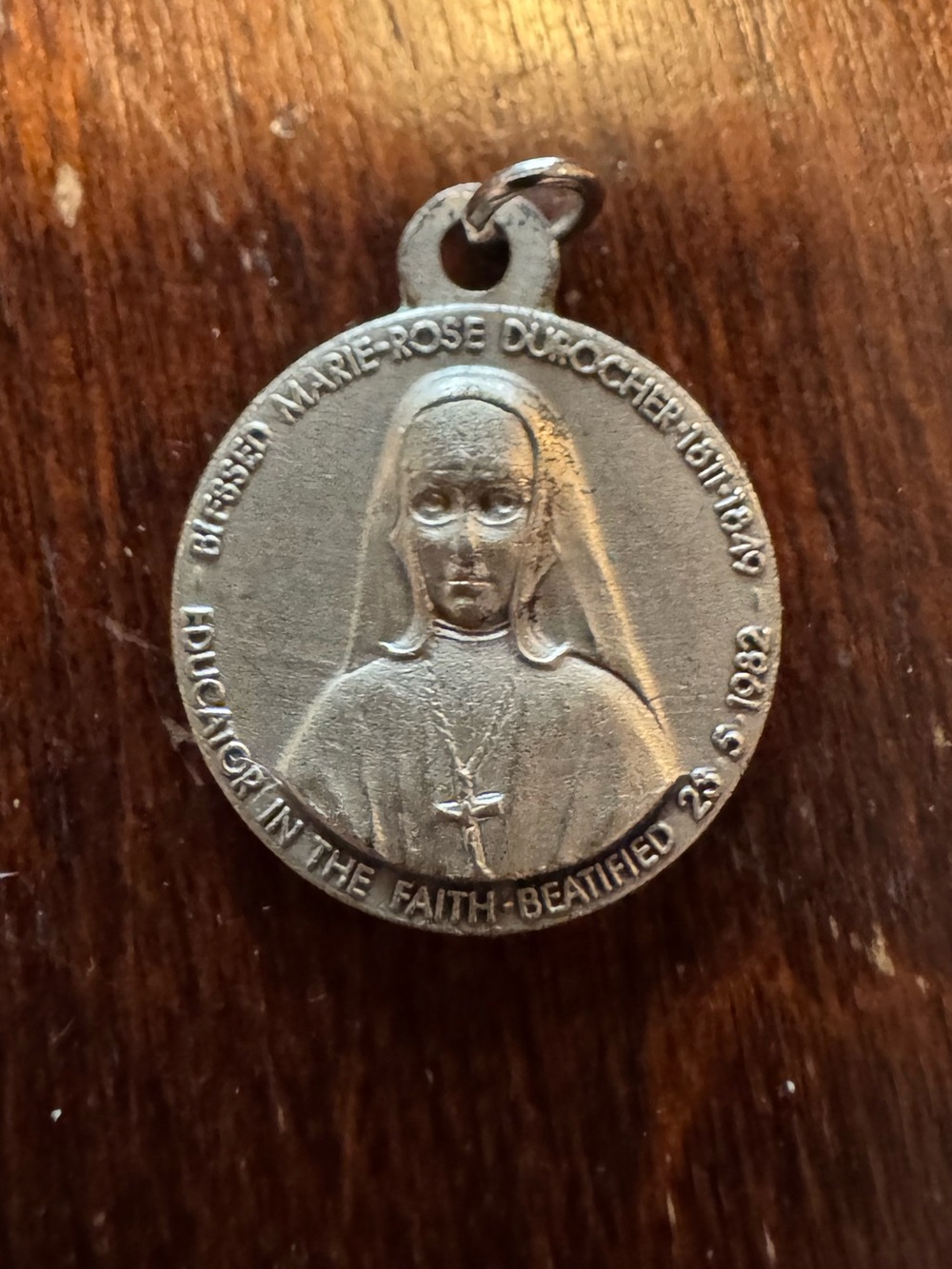 4/$20 Marie-Rose Durocher Beatified May 1982 Religious Medal Charm - Silver-Tone